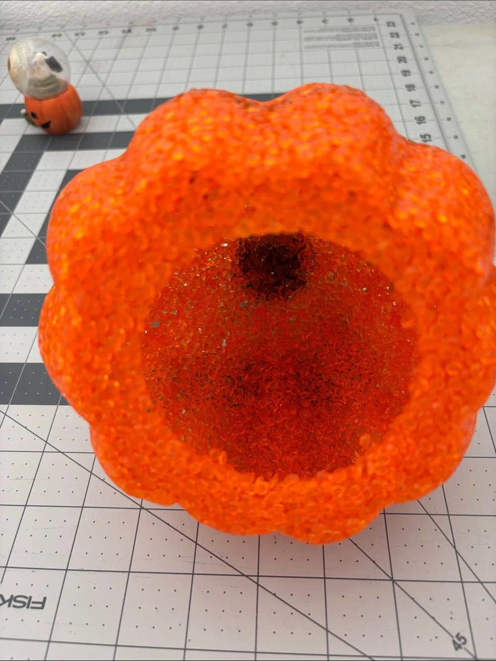 Orange Jack-O'-Lantern Halloween Decor Set of 3  Pumpkin Prop
